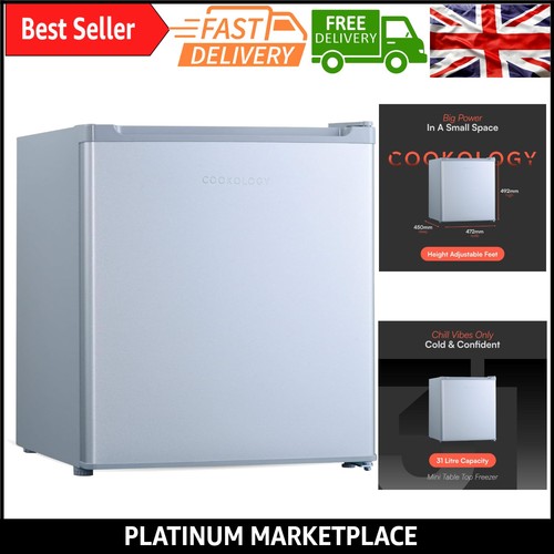 Compact silver mini freezer - compact,